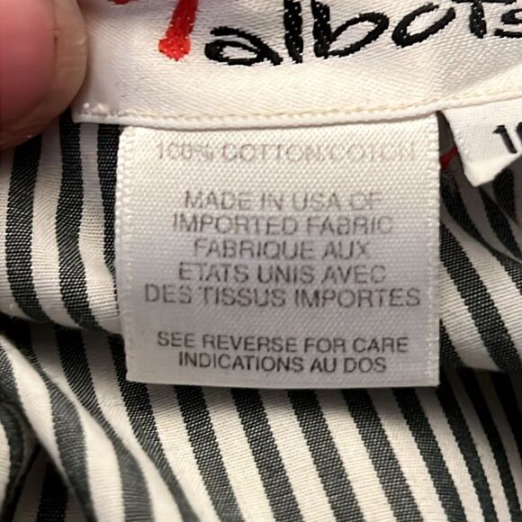 Talbots Button down Stripes Long Sleeve top size 10 - Picture 6 of 6